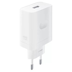 Caricabatterie realme supervooc da parete usb tipo a 45w bianco