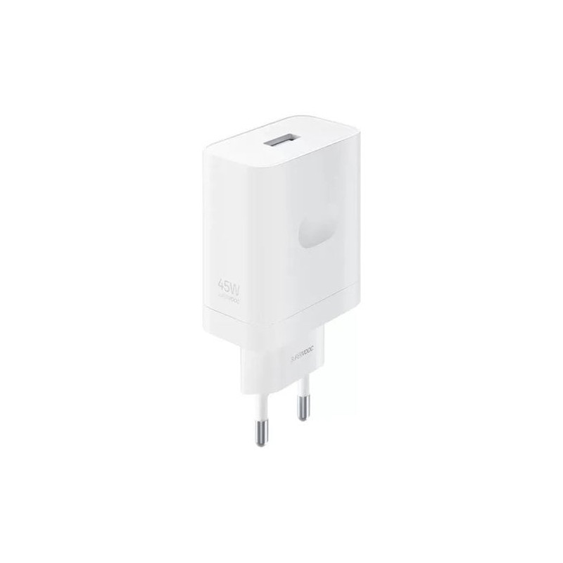 caricabatterie realme supervooc da parete usb tipo a 45w bianco