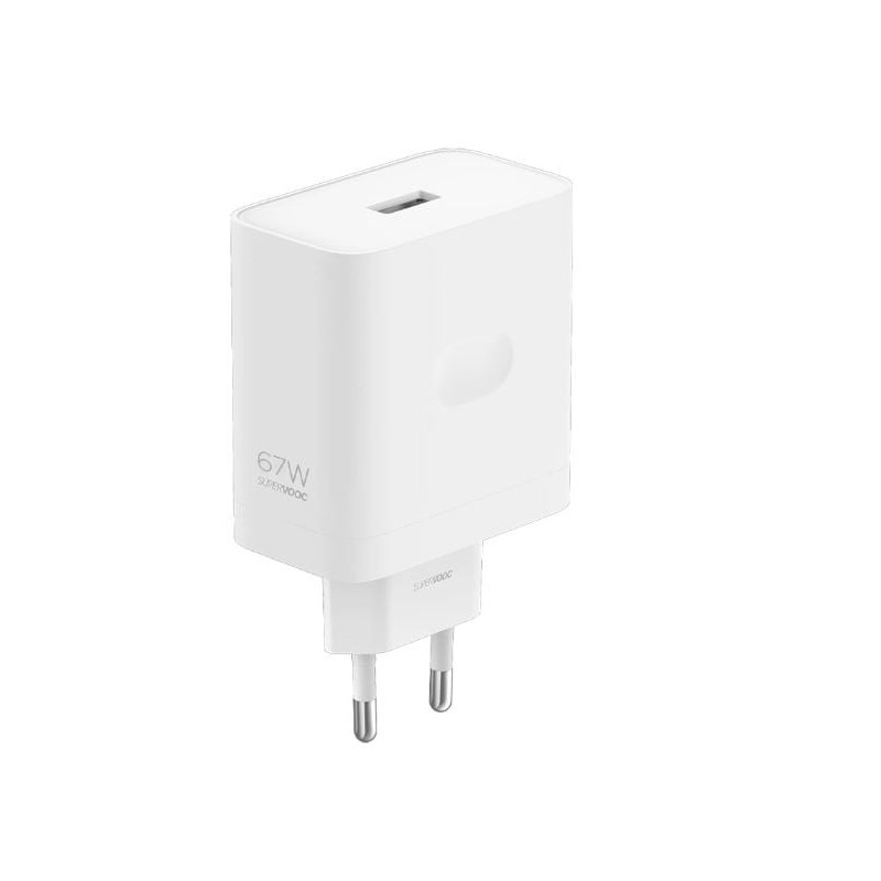 Caricatore da rete realme supervooc 67w usb-a senza cavo bianco
