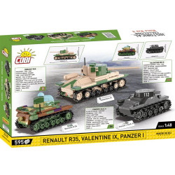 Modellino cobi klocki renault r35 valentine ix panzer i 1/48 tre