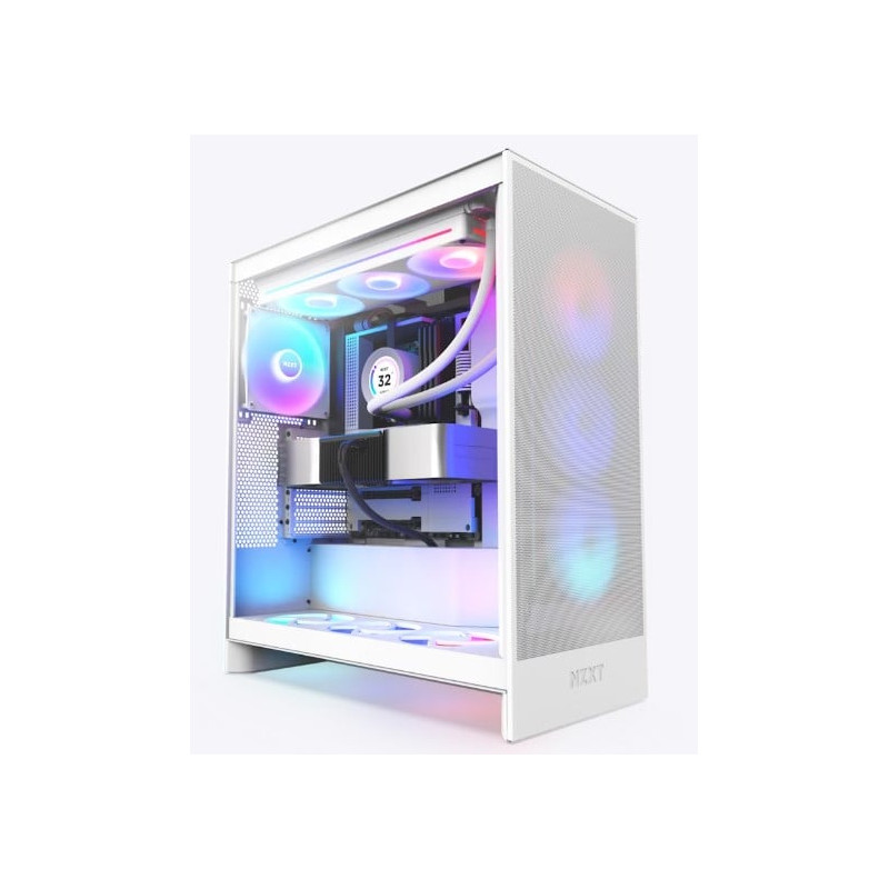 Case nzxt h7 flow rgb 2024 mid-tower atx airflow vetro temperato