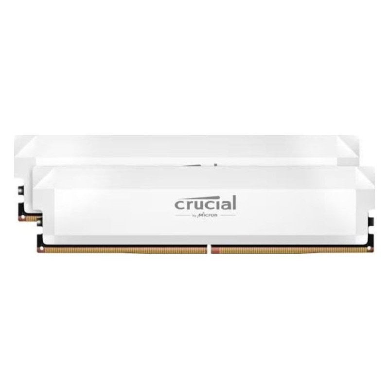 Ram ddr5 2x16gb crucial pro overclocking 6000mhz cl36 bianco [cp2k16g60c36u5w]
