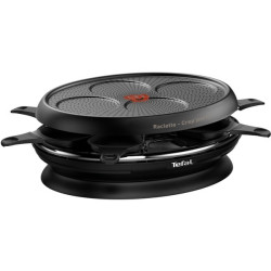 Griglia elettrica raclette tefal 2in1 1050w per 8 persone nero [re3208]