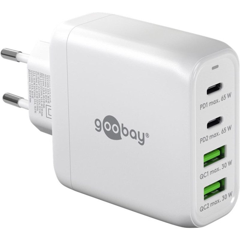 Caricatore goobay 64818 multiporta usb c 68w bianco [64818]