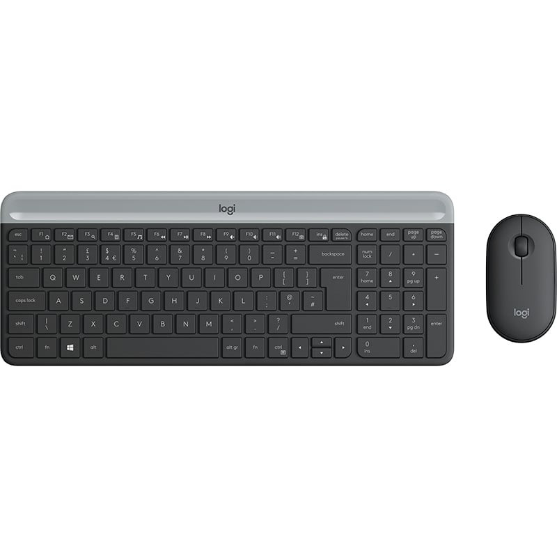 Tastiera logitech mk470 + mouse senza fili ottico 1000dpi nero [920-009196]