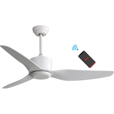Ventilatore bimar da soffitto 132cm con wifi bianco