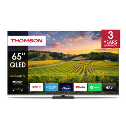 Tv qled 65" thomson 4k uhd 3840x2160p smart tv/google tv classe