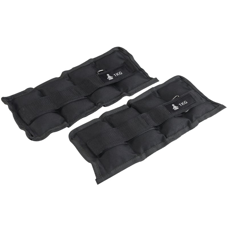 Pesi fitpaddy per caviglie/polsi 1kg nero [akww2x1bk]