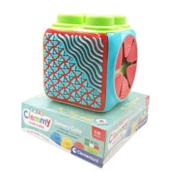Gioco da costruzione clementoni clemmy morbido cubo sensoriale multicolore