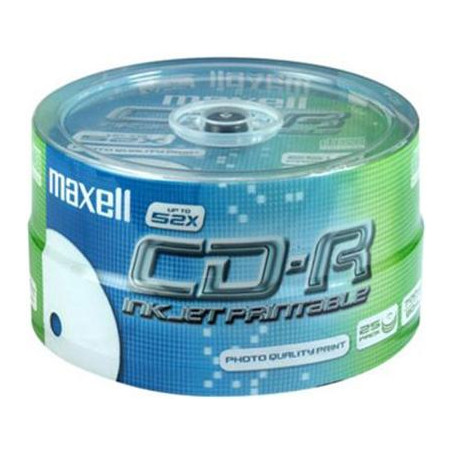 Disco maxell cd-r 700mb 52x80min da stampa spindel 50pz [624042.00.as]
