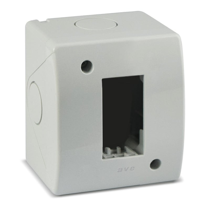 Contenitore autoportante ave ip40 s44 per minicanali 1 modulo bianco