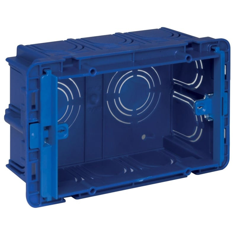 Scatola ave rettangolare incasso per pareti in muratura blu