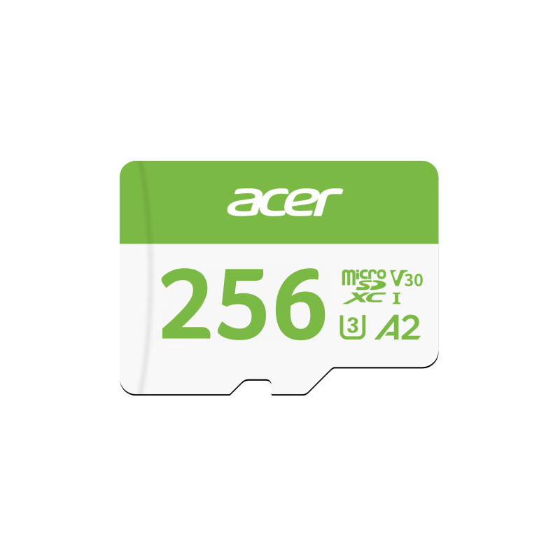 Scheda memoria 256gb acer msc300 classe 10 bianco/verde [bl.9bwwa.323]