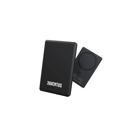 Batteria portatile techmade juventus powerbank/5000mah/wireless/magnetico/slim/7.9mm/nero