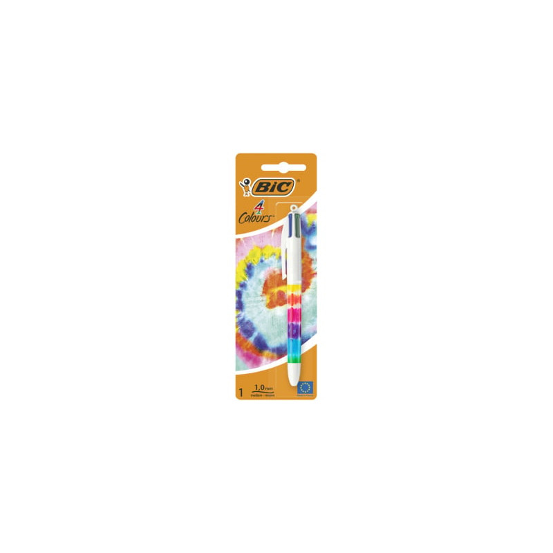 Penna a sfera bic tie & dye 4 colori multicolore 1pz [503806]