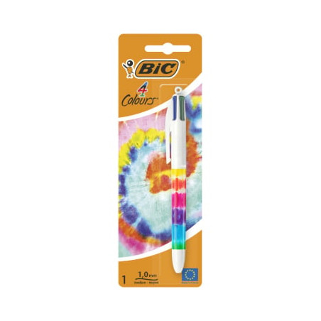 Penna a sfera bic tie & dye 4 colori multicolore 1pz [503806]