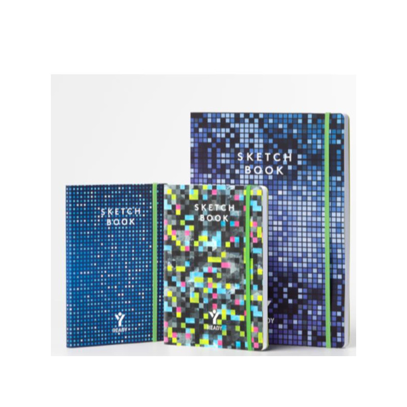 Quaderno in tempo sketch book punto metallico pixel a4 80g assortiti