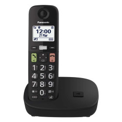 Telefono cordless panasonic tgu110exb tasti grandi singolo nero [kx-tgu110exb]