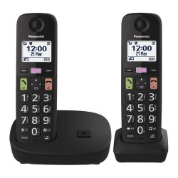 Telefono cordless panasonic tgu112exb tasti grandi duo nero [kx-tgu112exb]