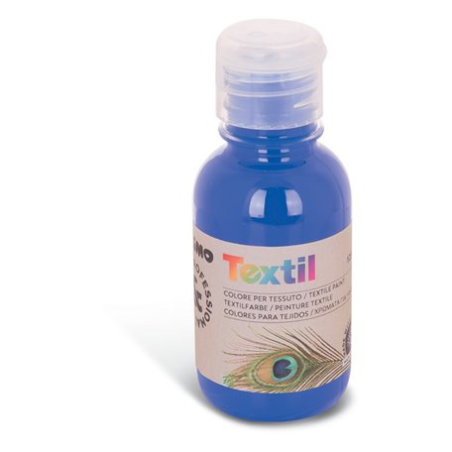 Colore ad acqua primo 410tx125500 per tessuti in flacone 125ml blu