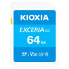 64gb scheda sdxc kioxia exceria g2 class10 uhs-i u3 v30 blu [lnex2l064gg4]