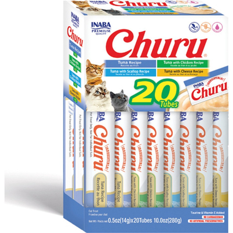 Mangime umido inaba churu varietÃ  dolcetto al tonno dieta per gatti