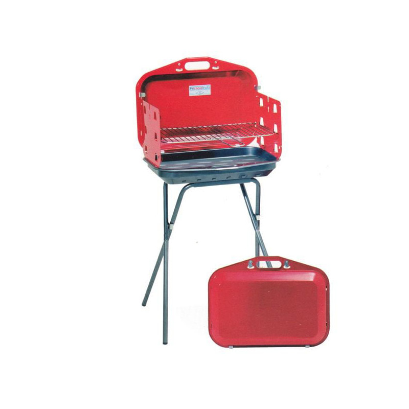 Barbecue a carbone filcasalinghi valigetta con graticola 48x36x77cm