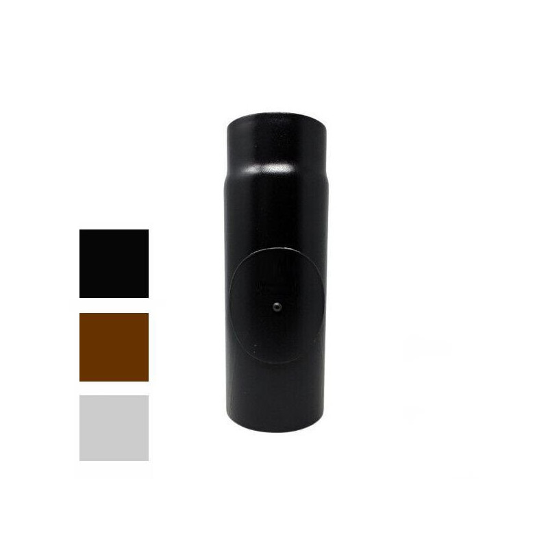 Tubo smaltato ala 10x25 ispezionabile nero opaco [s40 120 250 155]