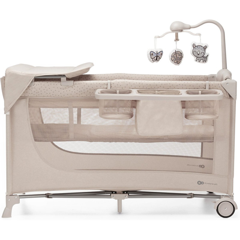 Lettino da viaggio kinderkraft joy 2 3in1 76.5x73x129cm carico15kg