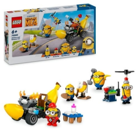 Lego i minions e l'auto banana con 4 minifigurine 110pz