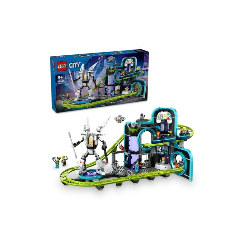 Lego city 60421 montagne russe di robot world 986pz