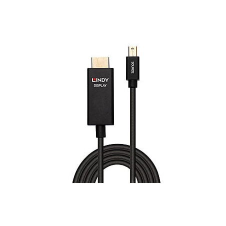 Cavo adattatore lindy mini displayport a hdmi m/m 1m nero [lindy40921]