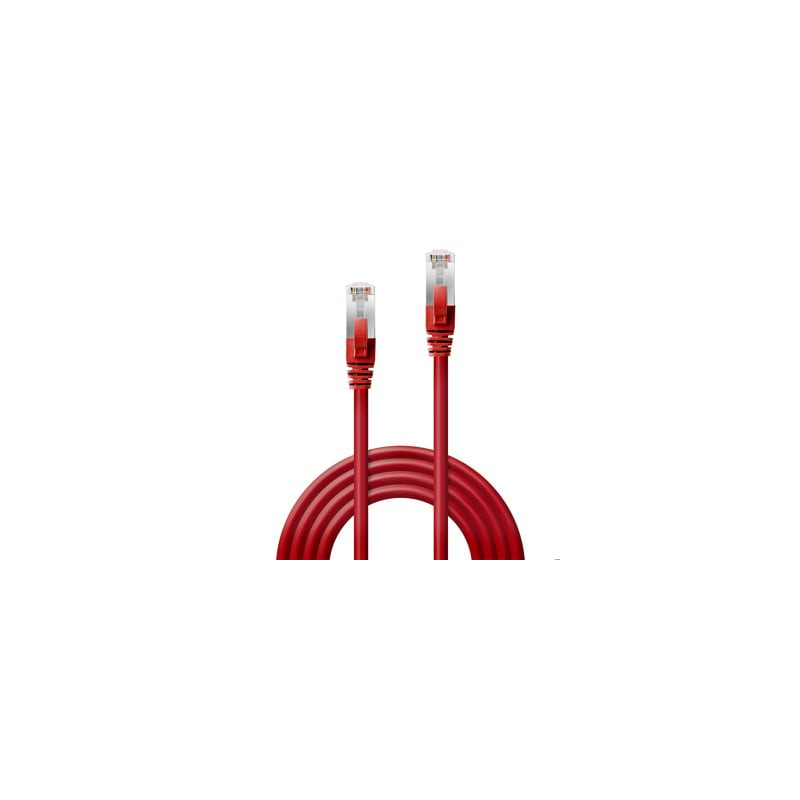 Cavo di rete lindy cat.6 s/ftp rj-45 a rj-45 m/m 0.5m rosso