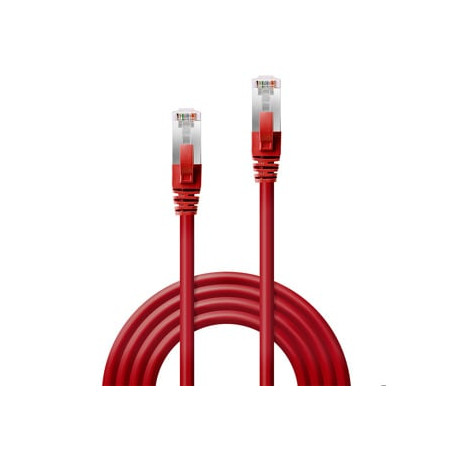 Cavo di rete lindy cat.6 s/ftp rj-45 a rj-45 m/m 0.5m rosso