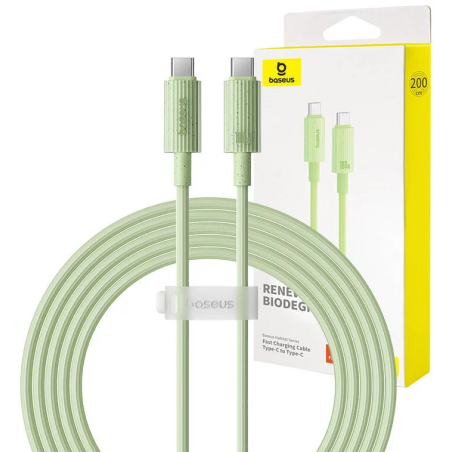 Cavo usb baseus habitat usb-c/c 100w 2m verde [p10360202631-01]