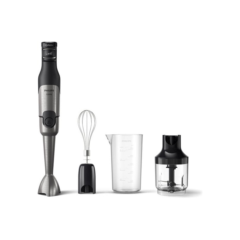 Mixer ad immersione philips hr2683/00 1200w nero/acciaio inossidabile