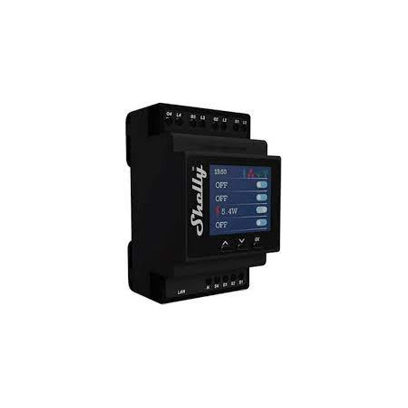 Interruttore rele su guida din shelly pro 4pm rele max 40a monofase