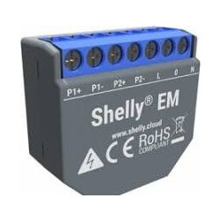 Contatore elettrico shelly em da incasso max 2x 120a senza terminali