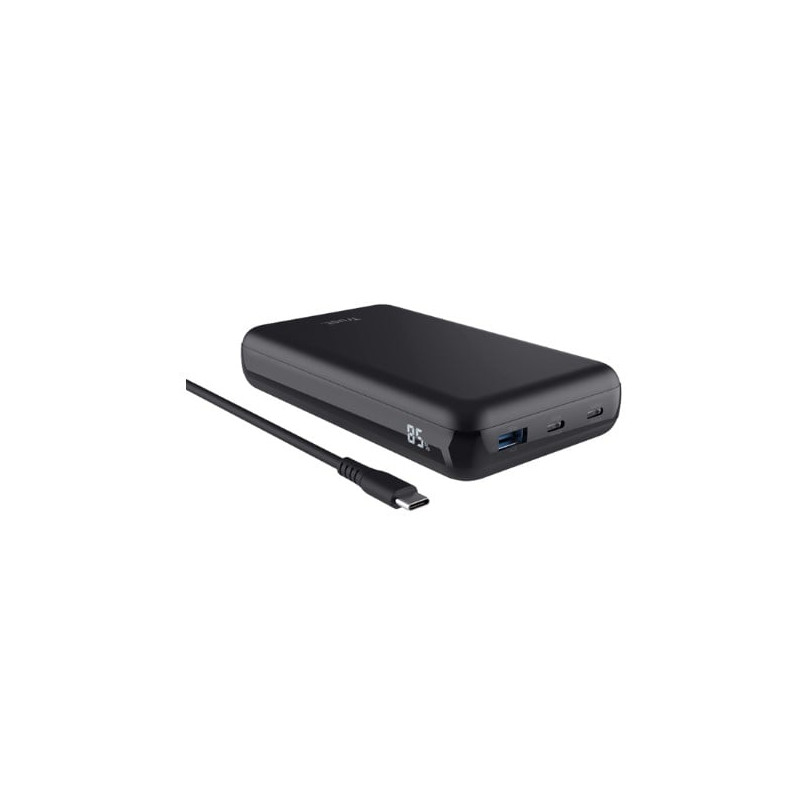 Batteria portalile trust power bank 100w per notebook usb-c nero