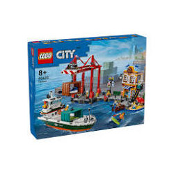 Lego city il porto e la nave mercantile multicolore 1226pz [60422]