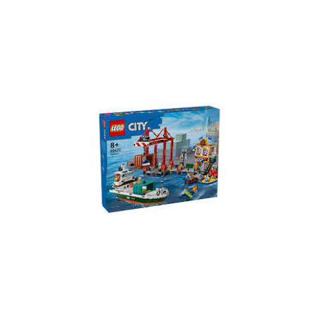 Lego city il porto e la nave mercantile multicolore 1226pz [60422]