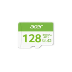 128gb scheda di memoria acer micro sd msc300 bianco/verde [bl.9bwwa.322]