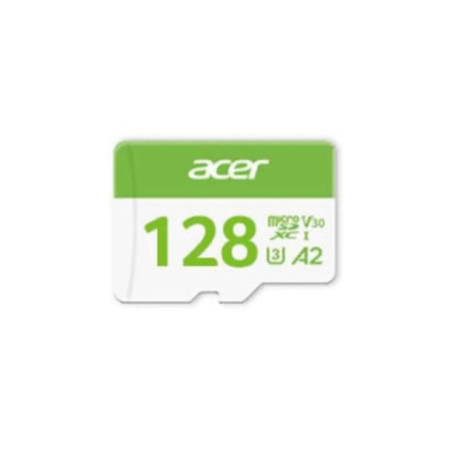 128gb scheda di memoria acer micro sd msc300 bianco/verde [bl.9bwwa.322]