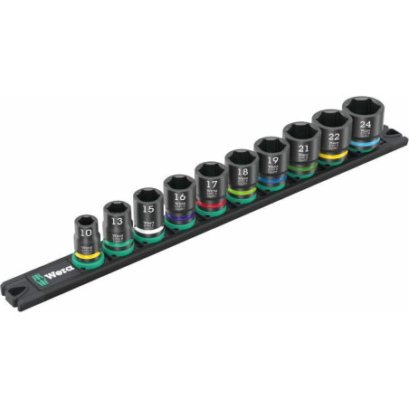 Set chiavi a bussola wera impaktor b binario magnetico 3/8 nero/verde