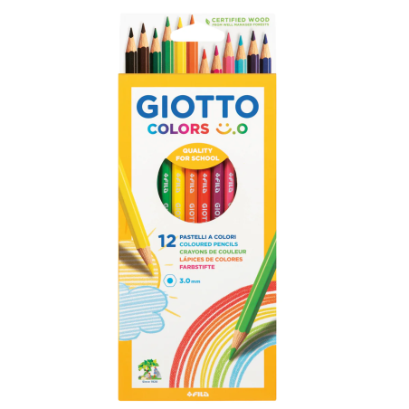 Matite colorate giotto cf12 astuccio 3mm multicolore 12pz [f278300]