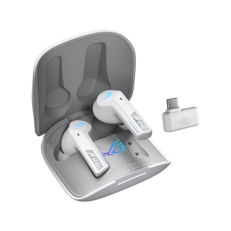Auricolari asus rog cetra true wireless speednova bluetooth 5.3 bianco