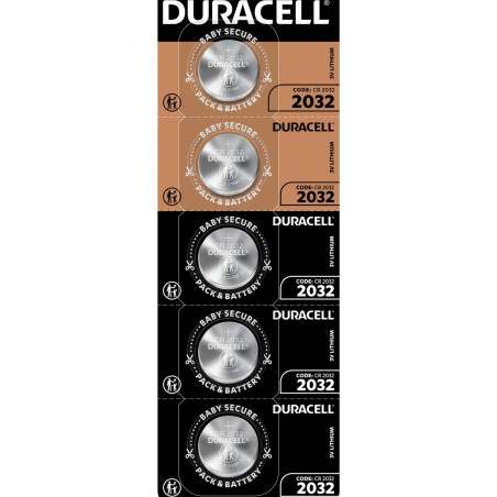 Pila duracell cr2032 a bottone 3v 5pz [033122]