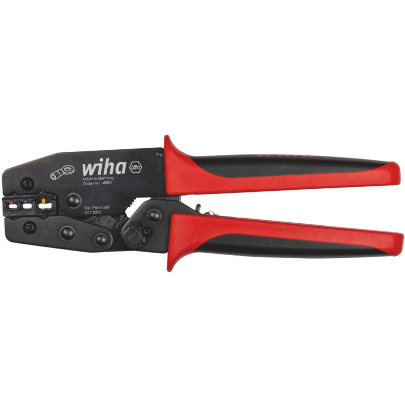 Pinza a crimpare wiha 220mm nero/rosso [45957]