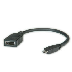 Adattatore value micro hdmi-hdmi m/f 4k 30hz 0.15m nero
