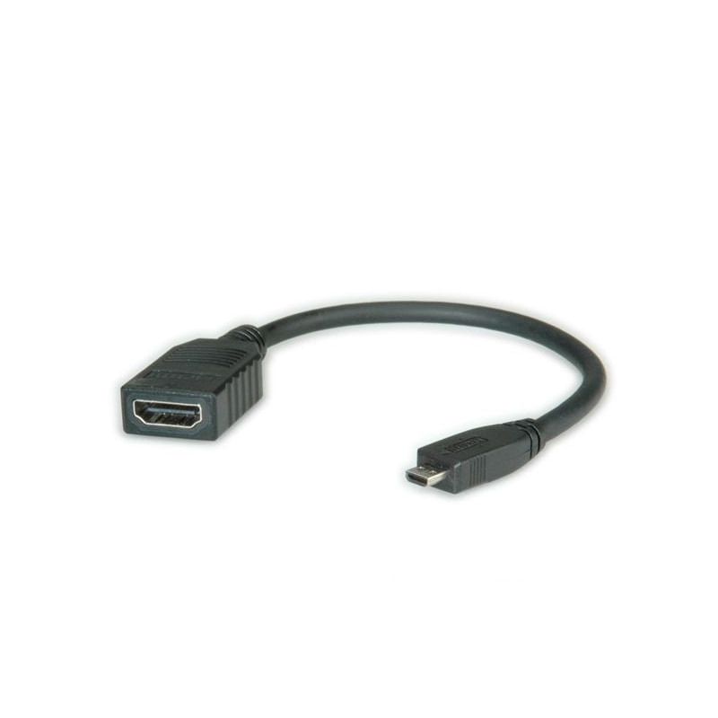 Adattatore value micro hdmi-hdmi m/f 4k 30hz 0.15m nero